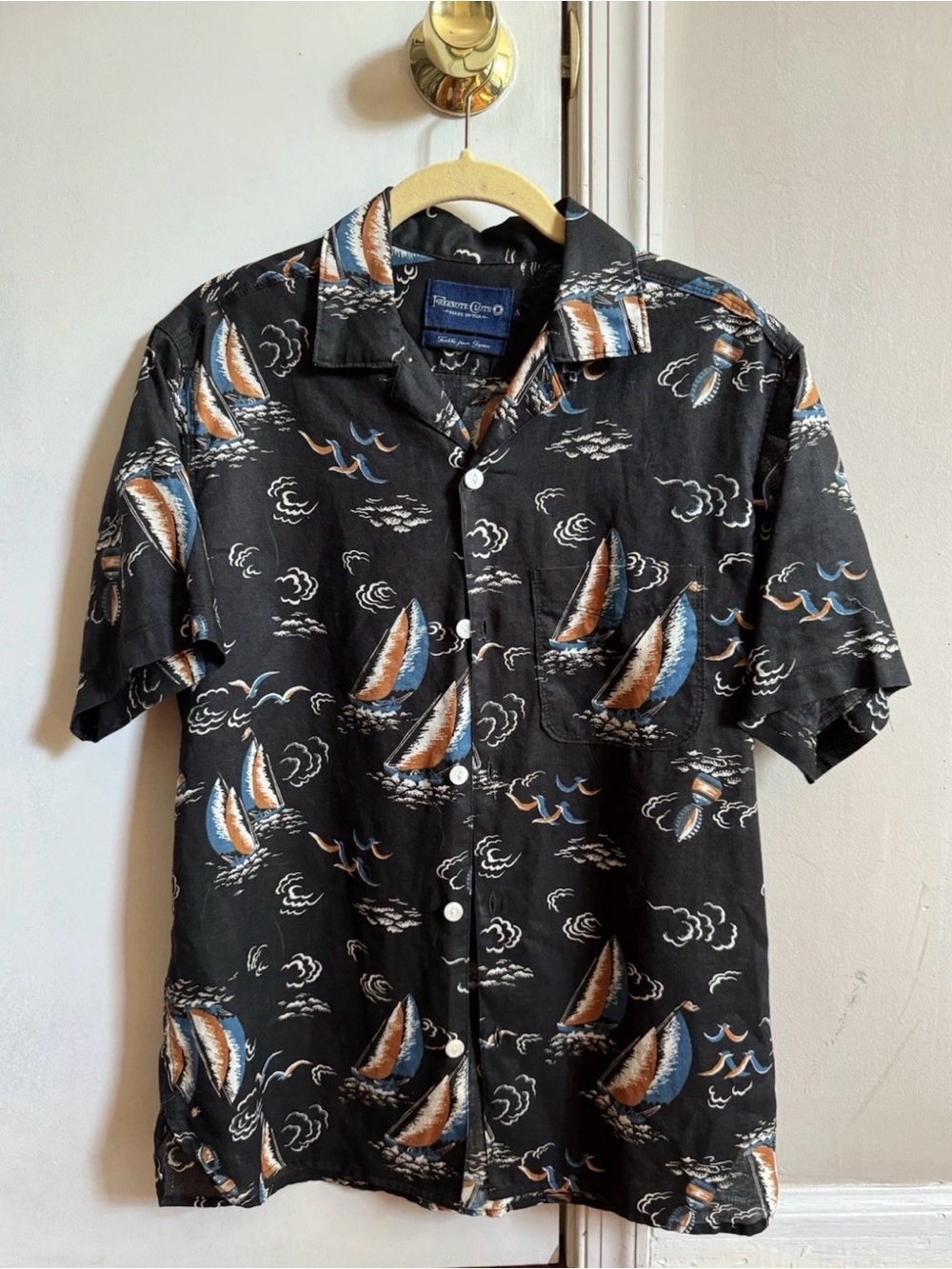 Freenote Cloth Linen Hawaiian Shirt Size Small Excellent Condition